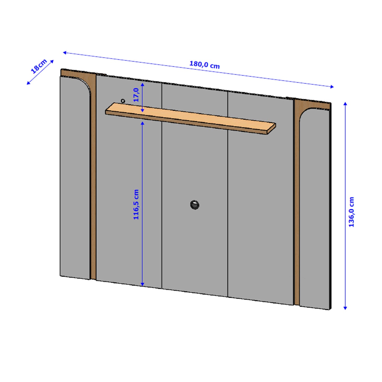 Panel Rack Tv 75" Hoga Maresias Blanco Invierno Pistacho