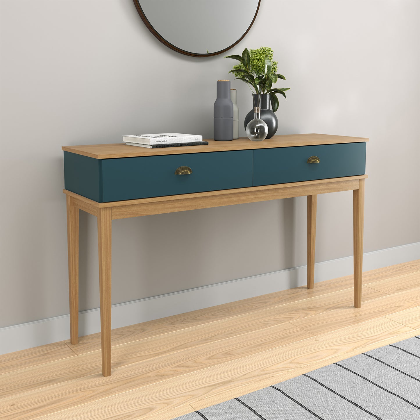 Aparador Arrimo 2 Cajones Colonial Miel Petróleo