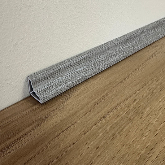 Pack 5 Unidades Cuarto Rodón Concavo 2mt Gris Oak