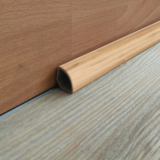 Pack 5 Unidades Cuarto Rodón PVC 2mt x 19mm Roble Suave