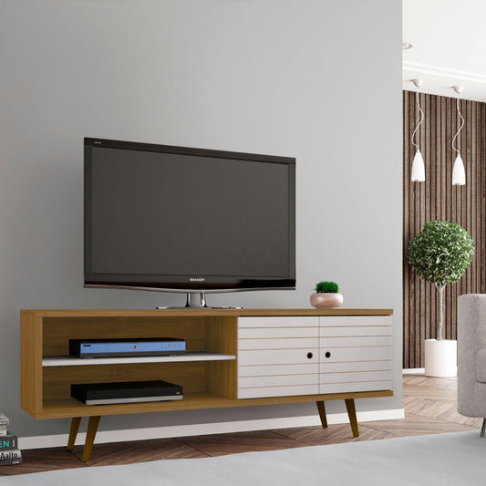 Rack Tv 70" Onix Canela Blanco Invierno