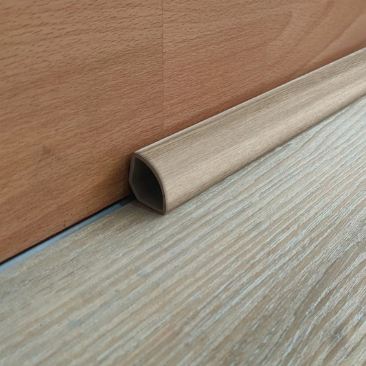 Pack 5 Unidades Cuarto Rodón PVC 2mt x 19mm Oak