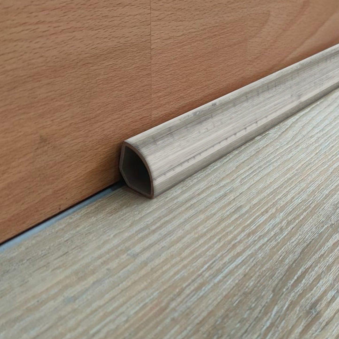 Pack 5 Unidades Cuarto Rodón PVC 2mt x 19mm Gris Absoluto