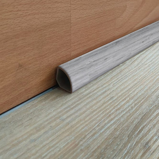 Pack 5 Unidades Cuarto Rodón PVC 2mt x 19mm Gris Londres