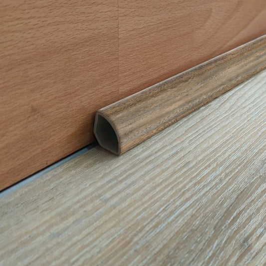 Pack 5 Unidades Cuarto Rodón PVC 2mt x 19mm Tabaco