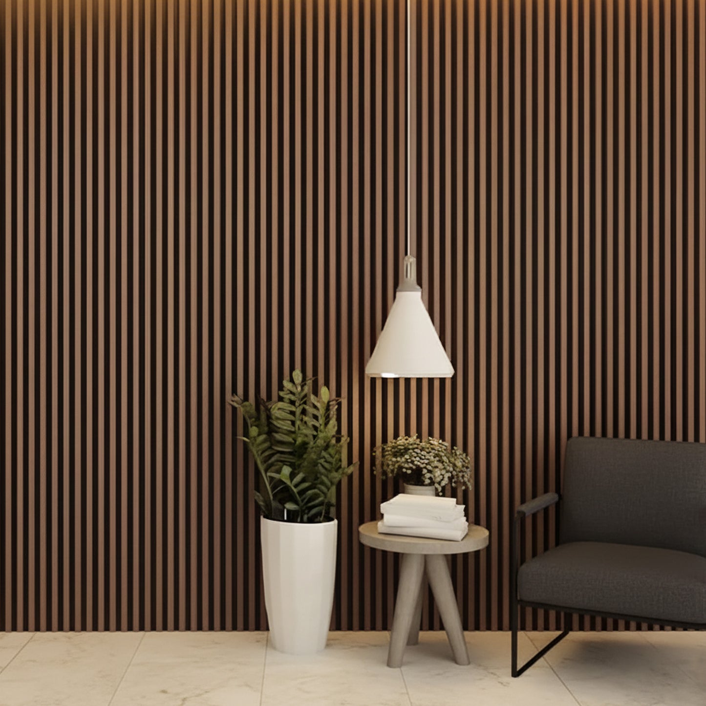 Panel Pvc Revestimiento Muros y Cielos 2,6mt X 16cm X 24mm Bicolor