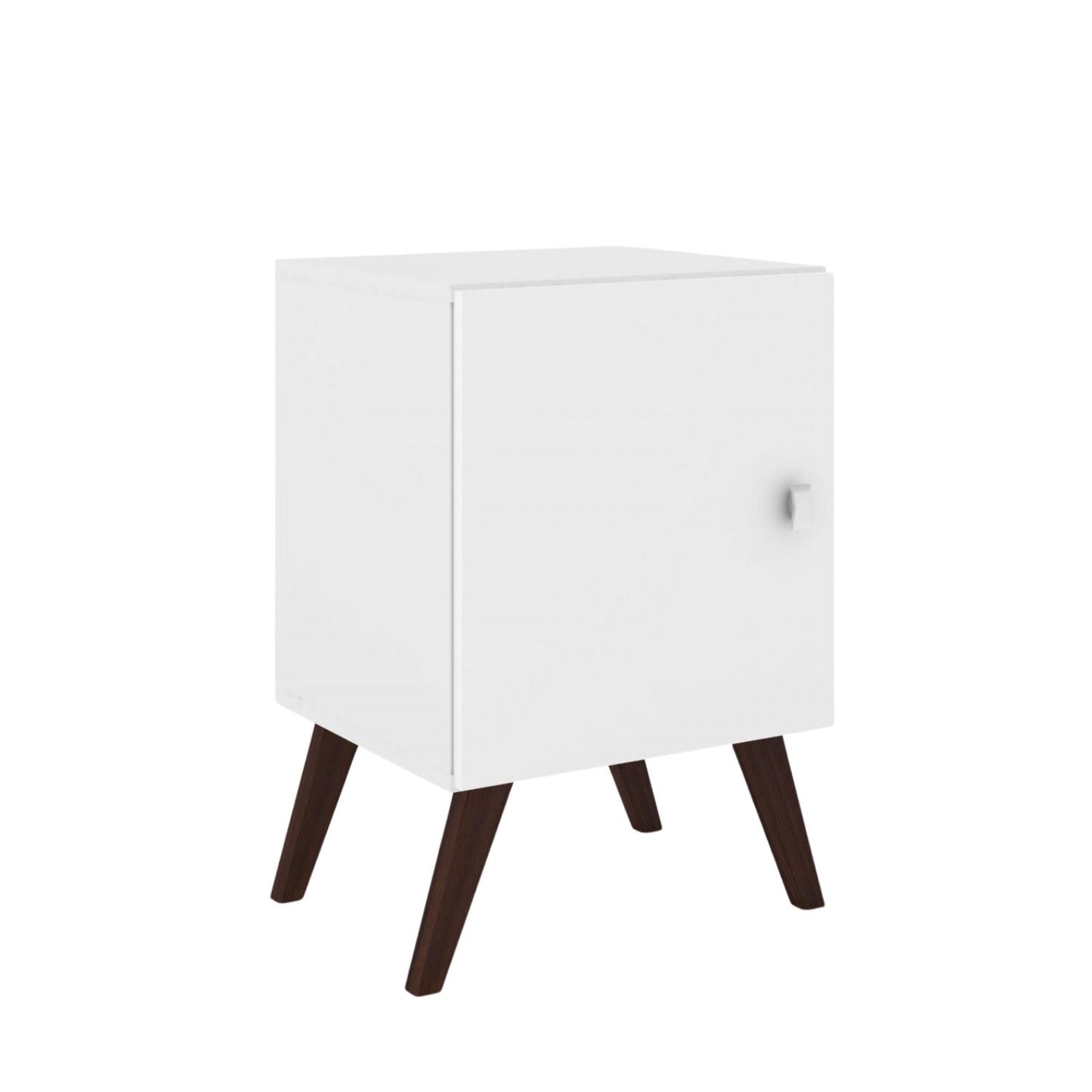 Velador Retro con Puerta Blanco