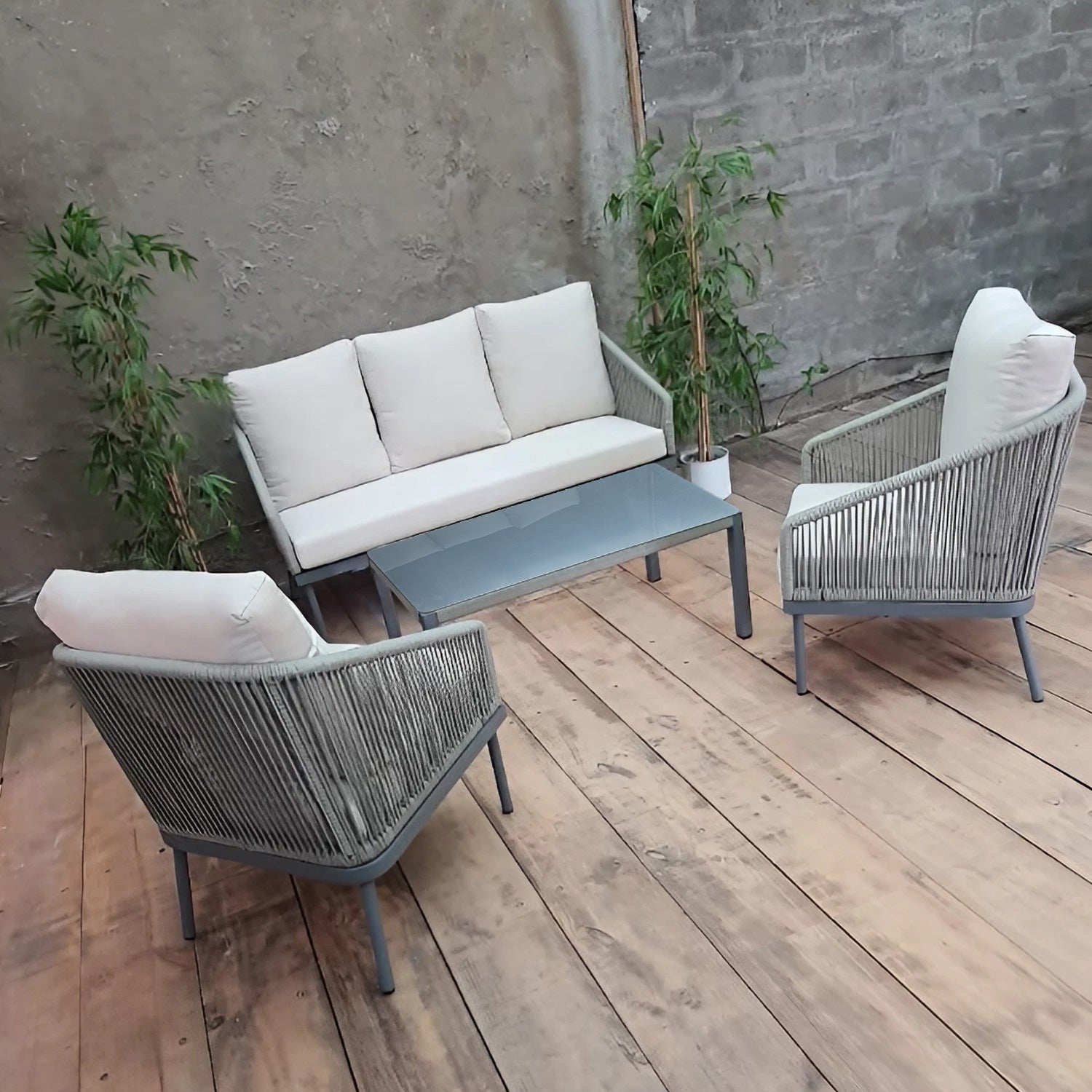 Juego de Terraza Living Marsella Arena Light – Hoga