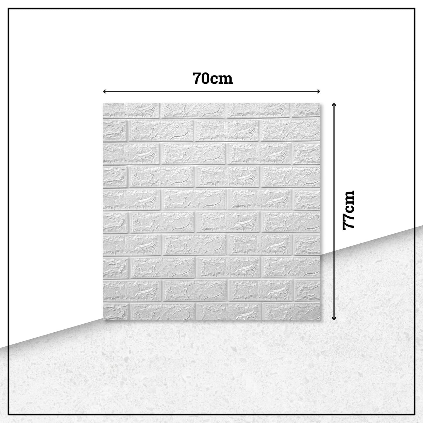 Pack 10 Lámina Ladrillo 70x77cm Autoadhesivo Mural 3D