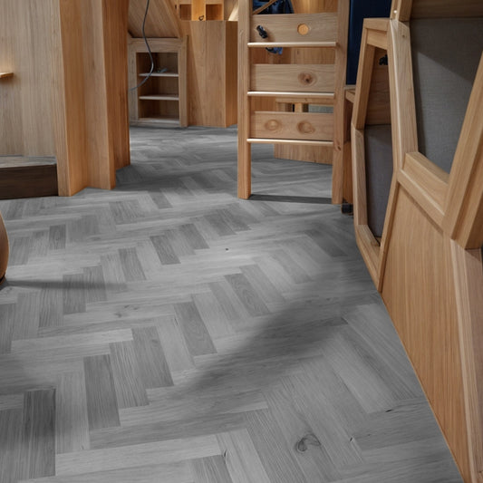 Piso Flotante Vinilico SPC PARQUET Click 5mm 1,56 MT2 Gris Londres