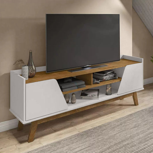 Rack Tv 65" Turim Blanco Invierno Natural