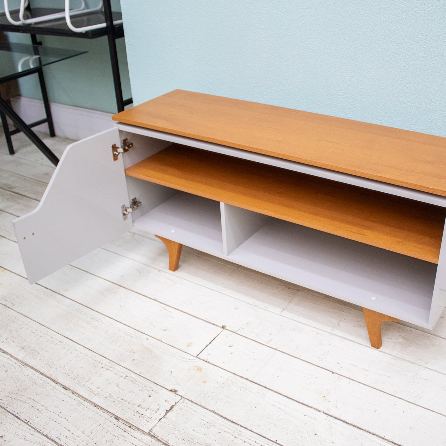 Rack Tv 50" Valencia Blanco Invierno Natural