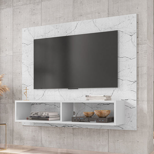 Panel Rack Tv 42" Viena Blanco Marmol