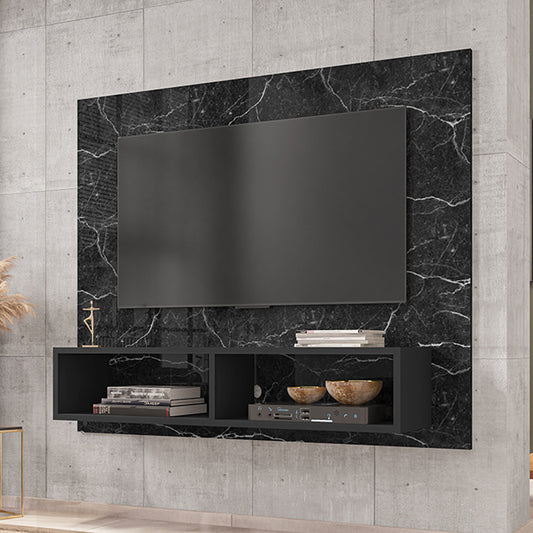 Panel Rack Tv 42" Viena Negro Marmol