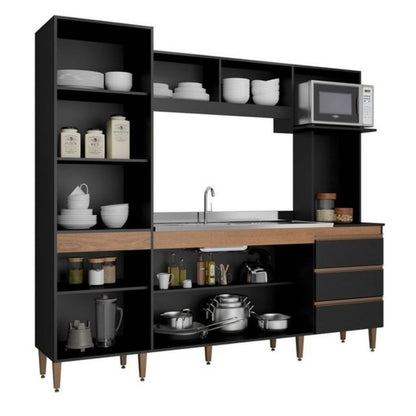 Mueble de Cocina Vitoria Negro Tx Avellana