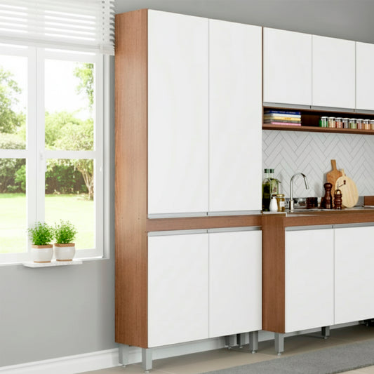 Mueble de Cocina Estante Organizador Sabrina Avellana Blanco Tx