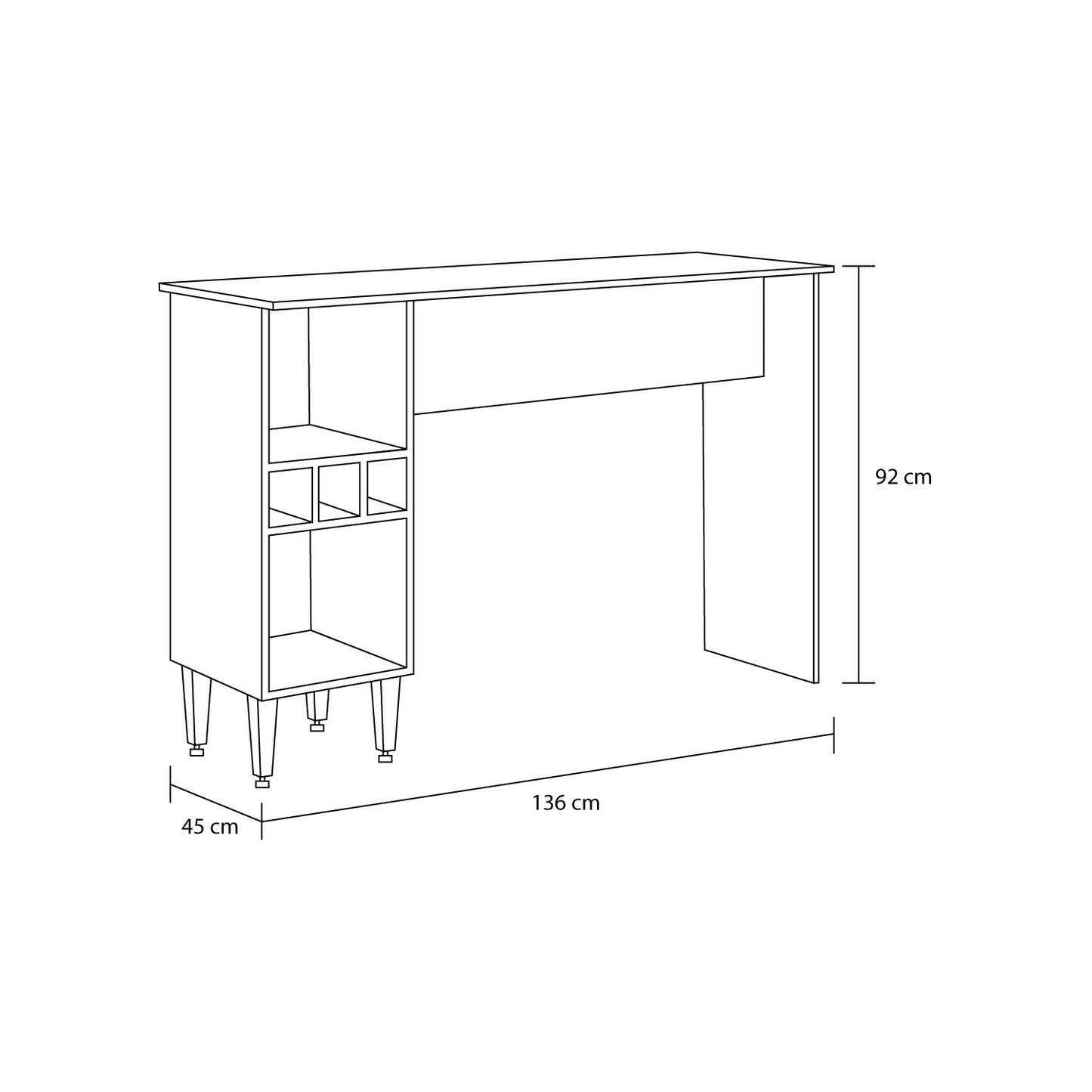 Mesa de Comedor de Diario Hoga Blanco