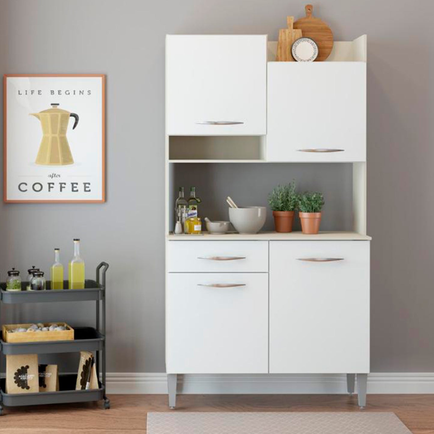 Mueble de Cocina Natana Blanco Beige