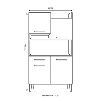 Mueble de Cocina Natana Blanco Beige