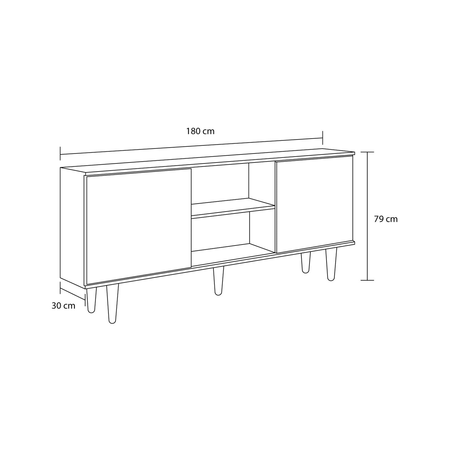 Rack Tv 70" Siena Gris