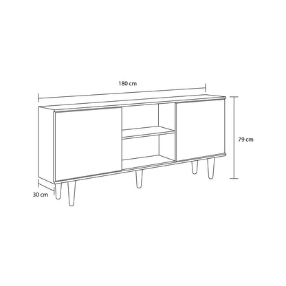 Rack Tv 70" Siena Gris