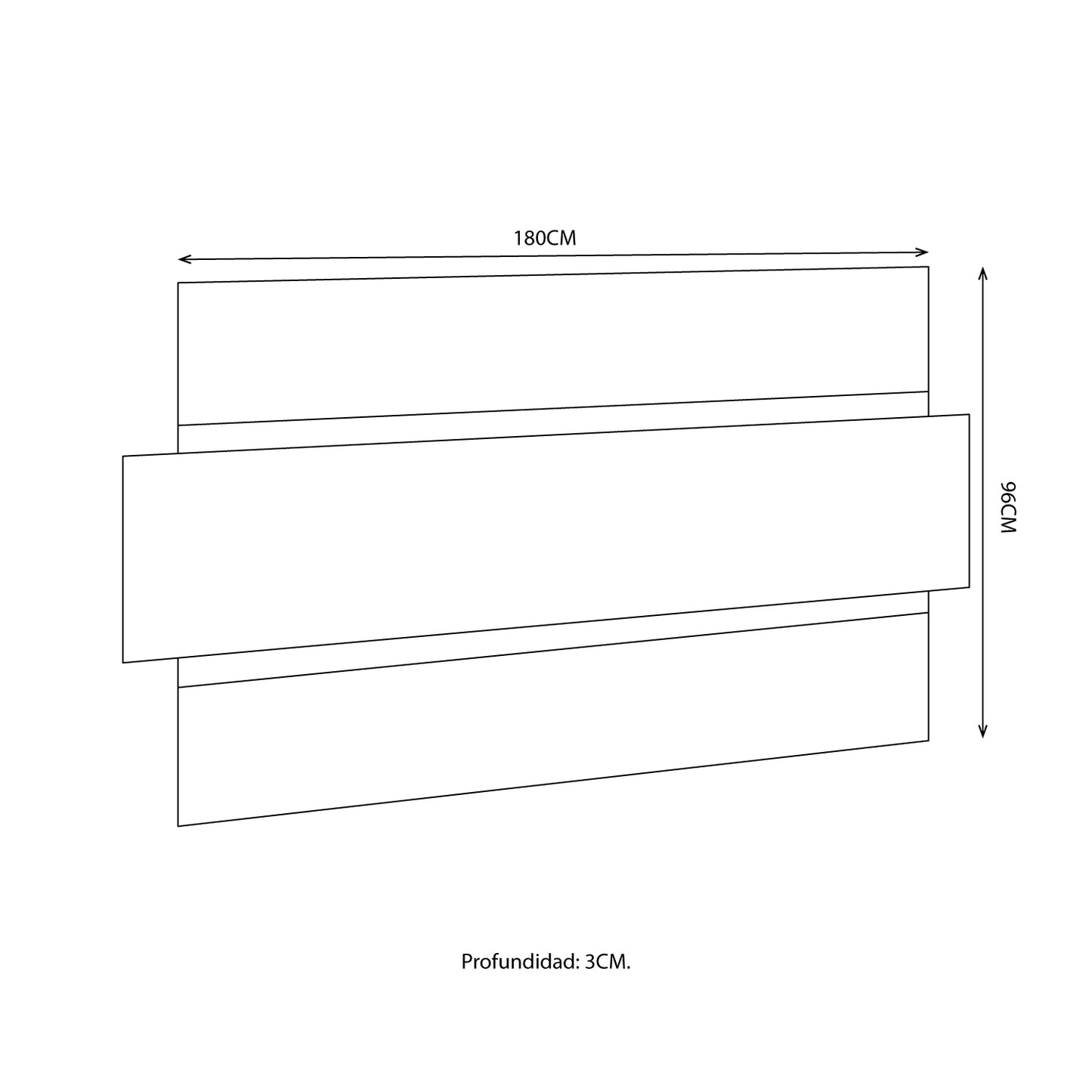 Panel Rack Tv 70" Malta Gris