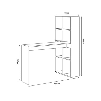 Escritorio con Estante Qatar Blanco