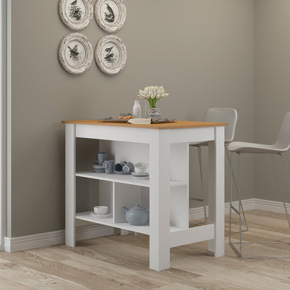 Mesa de Cocina Isla Hoga Blanco Avellana