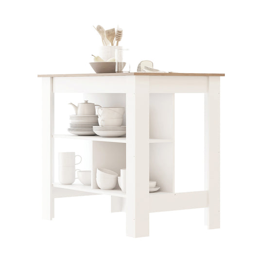 Mesa de Cocina Isla Hoga Blanco Avellana