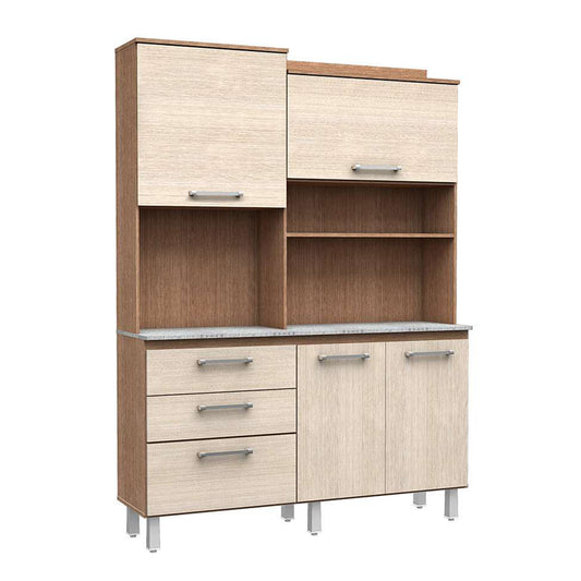 Mueble de Cocina 4 Puertas 3 Cajones Inovare Rústico Beige