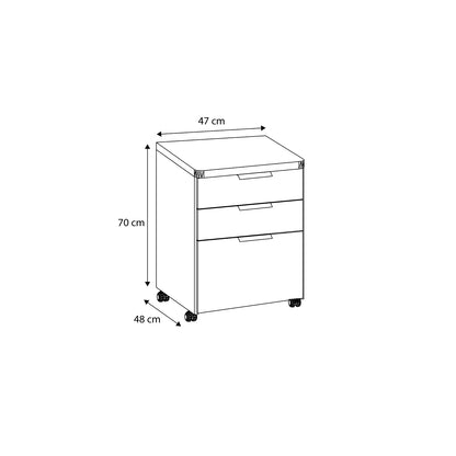 Cajonera con Ruedas Versatil Castaño