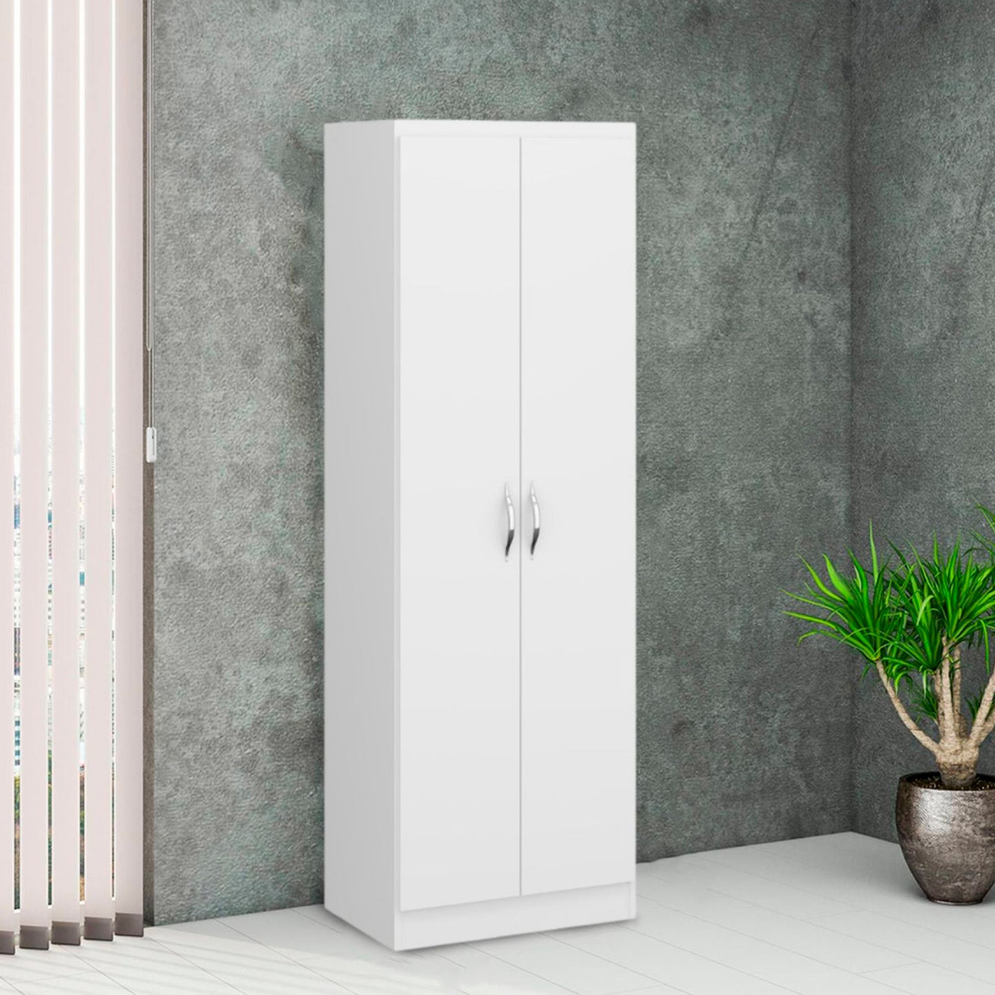 Estante Organizador con 2 Puerta Pop Blanco