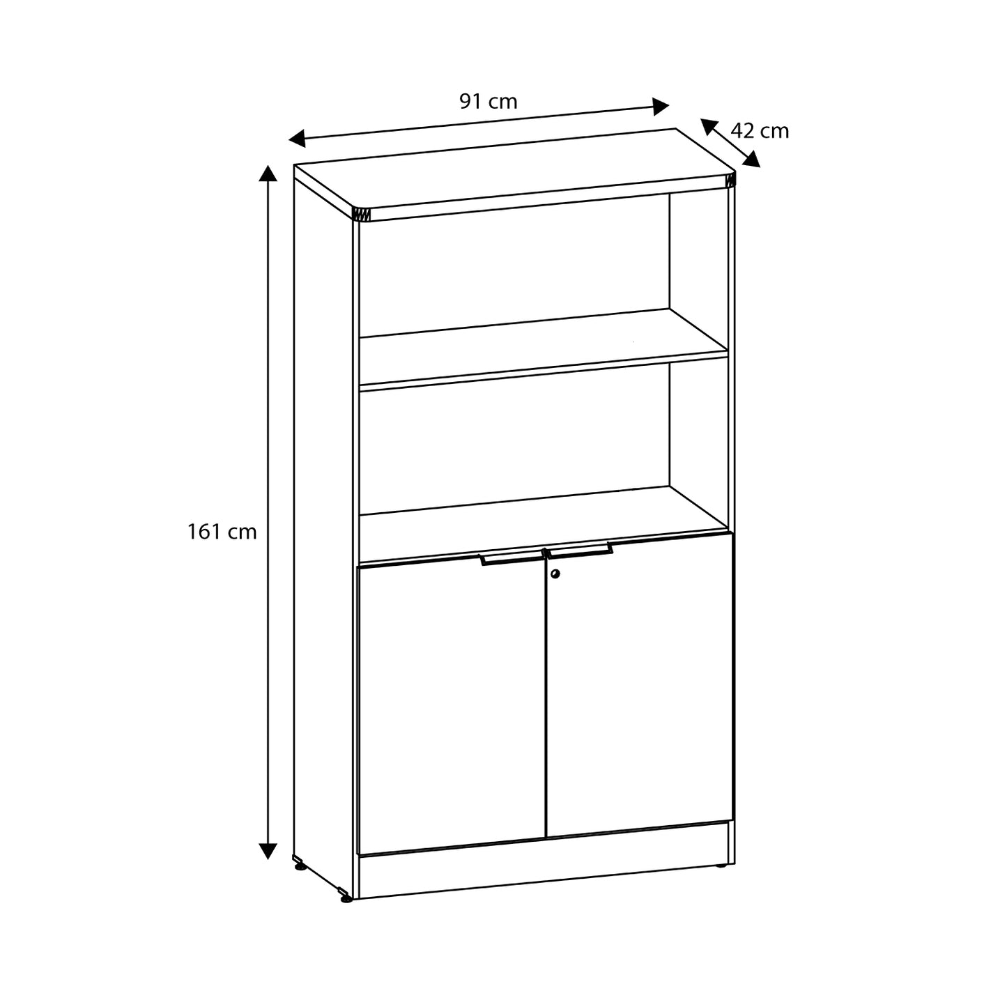 Estante con Repisa 2 Puertas Versatil Castaño