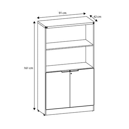 Estante con Repisa 2 Puertas Versatil Castaño