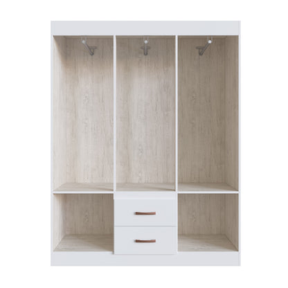 Clóset 6 Puertas 2 Cajones Hoga Montevideo Blanco