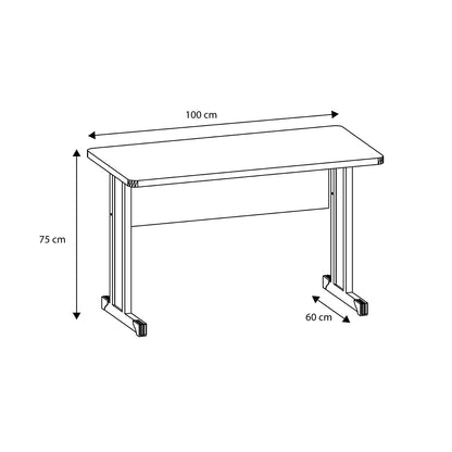 Escritorio 100x60 Versatil Castaño