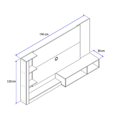 Panel Rack Tv 60" Habitat Legno