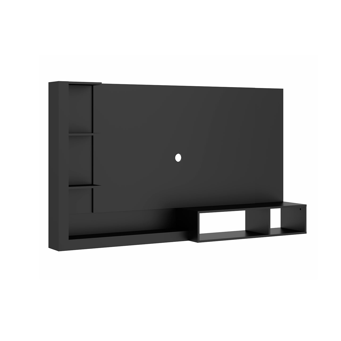 Panel Rack Tv 60" Habitat Negro Mate