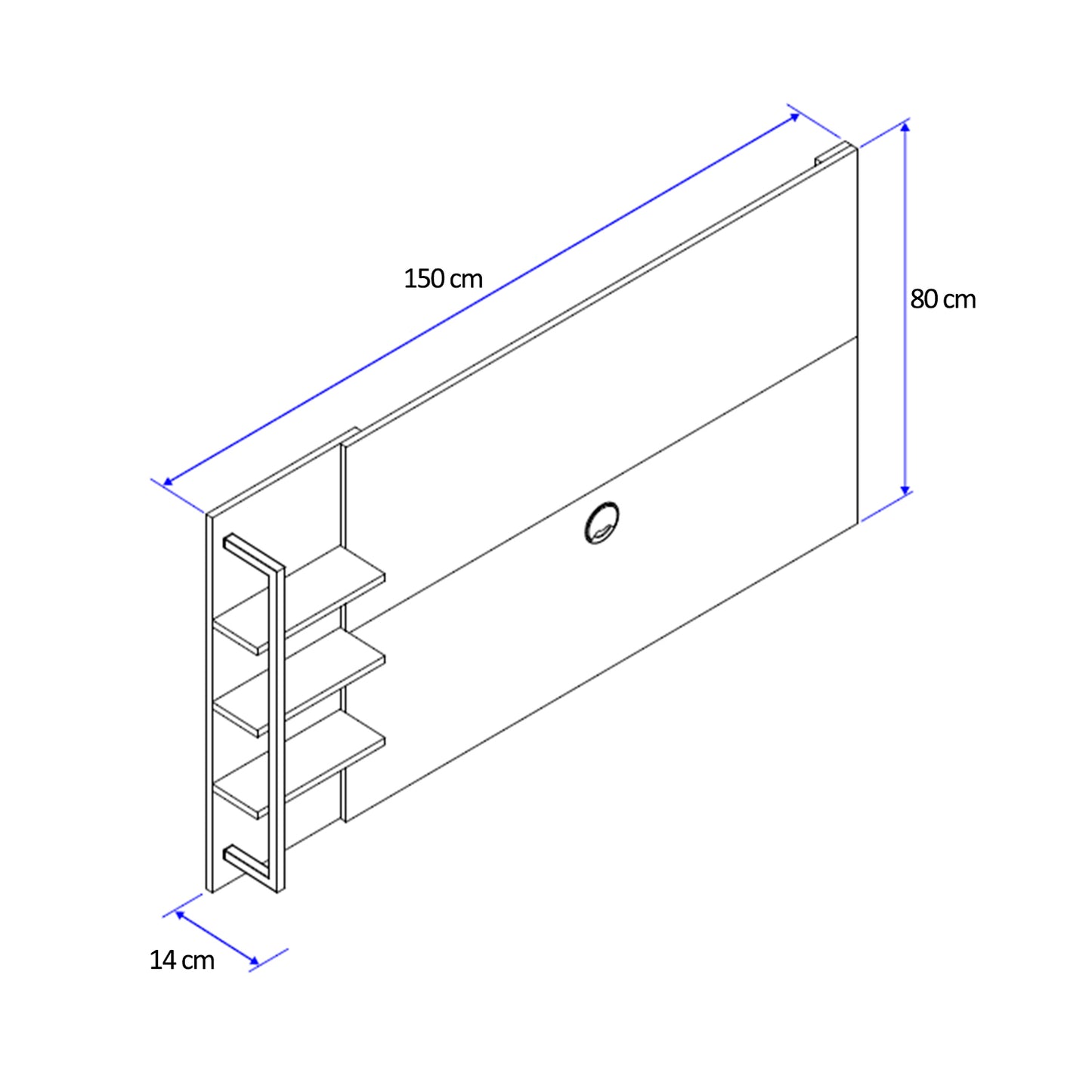 Panel Rack Tv 50" Habitat Legno