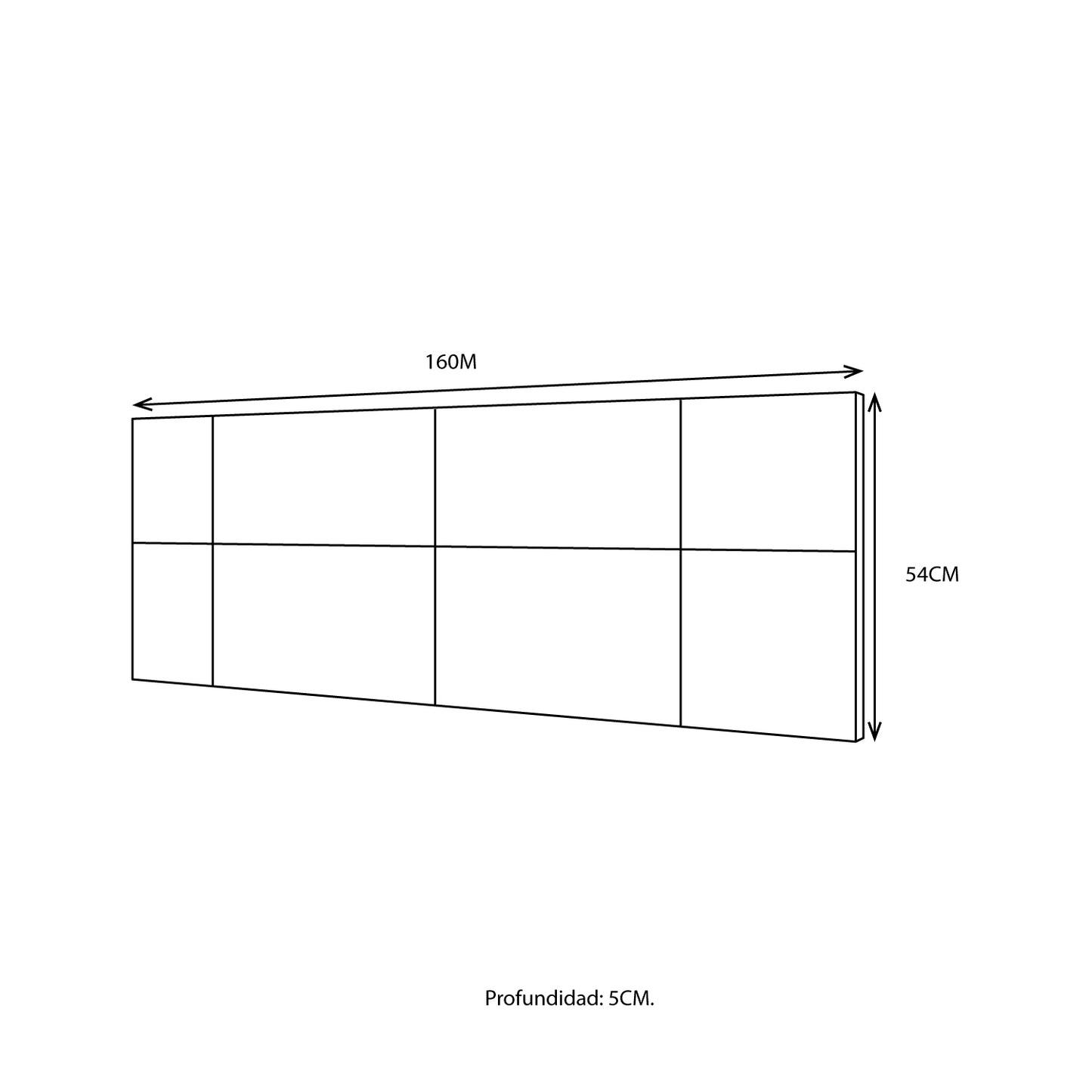 Respaldo de Cama 2 Plazas Bella Beige