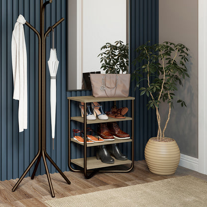 Estante Zapatero Connect Noce Oro Envejecido