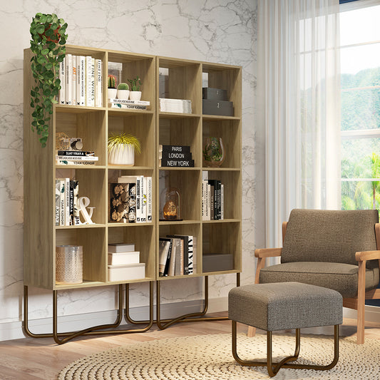 Estante 4 Niveles Connect Noce Oro Envejecido