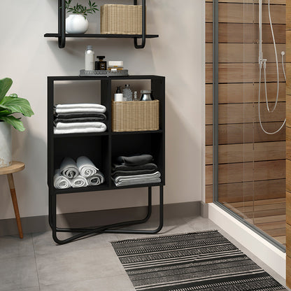 Estante 2 Niveles Connect Negro Mate