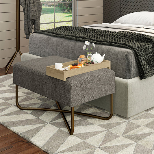 Banqueta Connect Noce Mocca Oro Envejecido