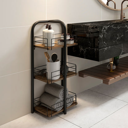 Estante Organizador 3 Niveles Connect Legno Negro Mate