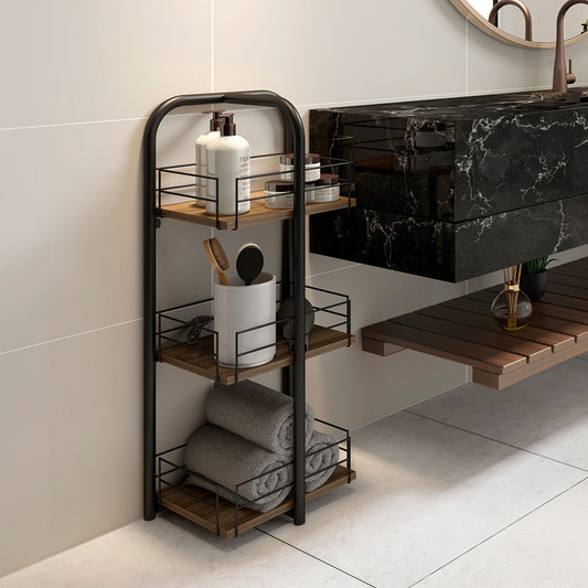 Estante Organizador 3 Niveles Connect Legno Negro Mate