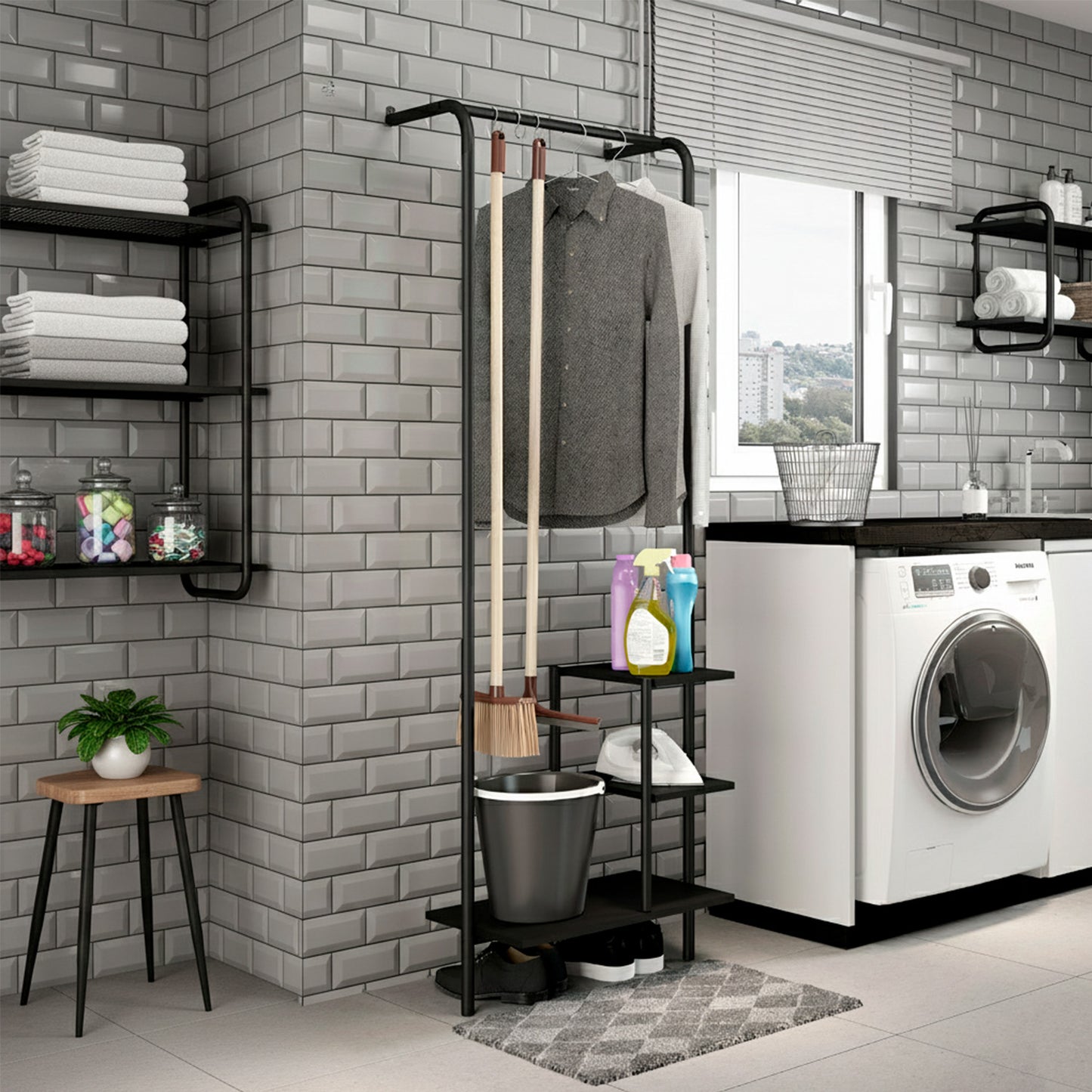 Estante Multiuso Connect Negro Mate