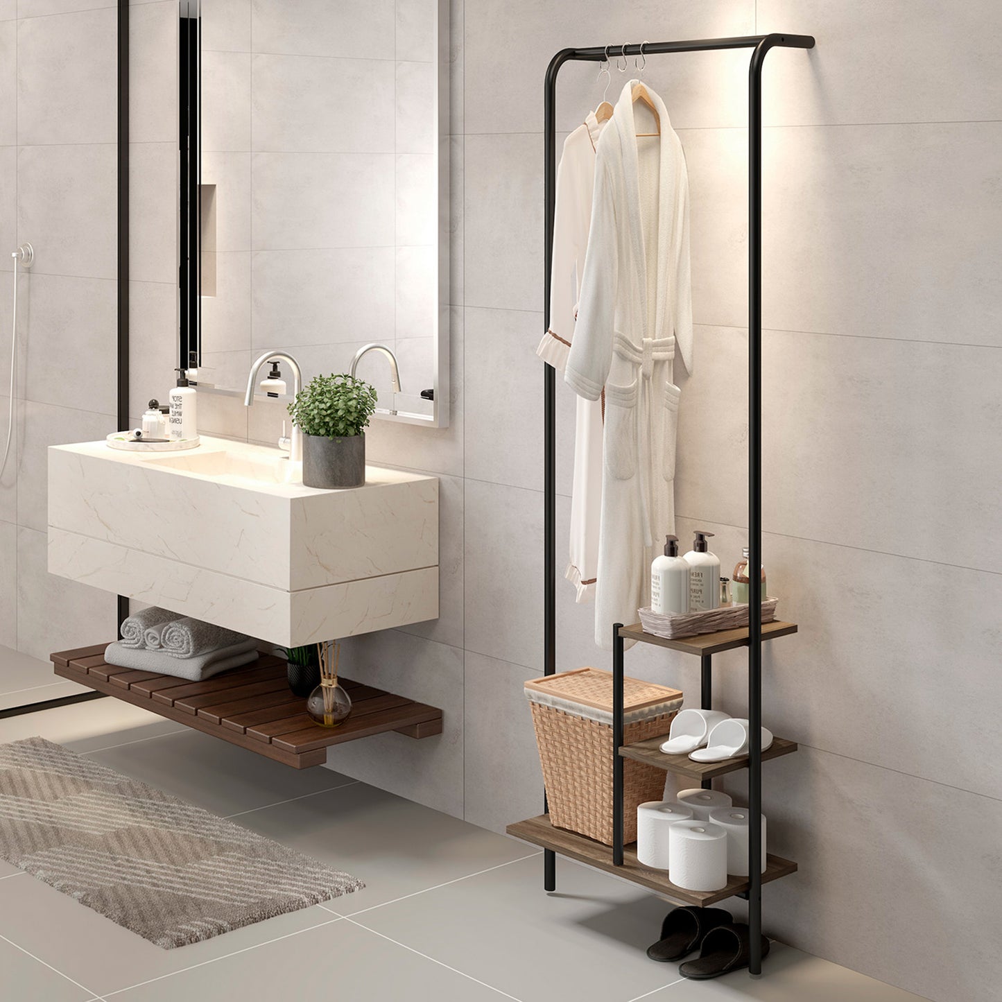 Estante Multiuso Connect Legno Negro Mate