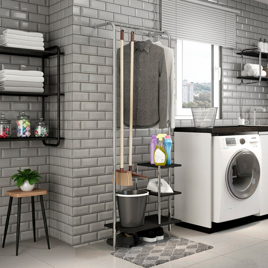 Estante Multiuso Connect Negro Cromado