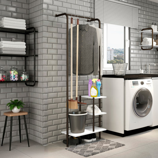 Estante Multiuso Connect Blanco Oro Envejecido